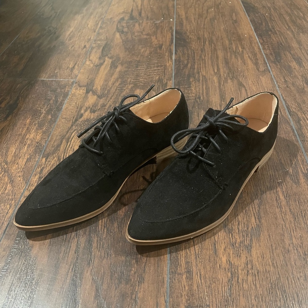 Black Faux Suede Loafer